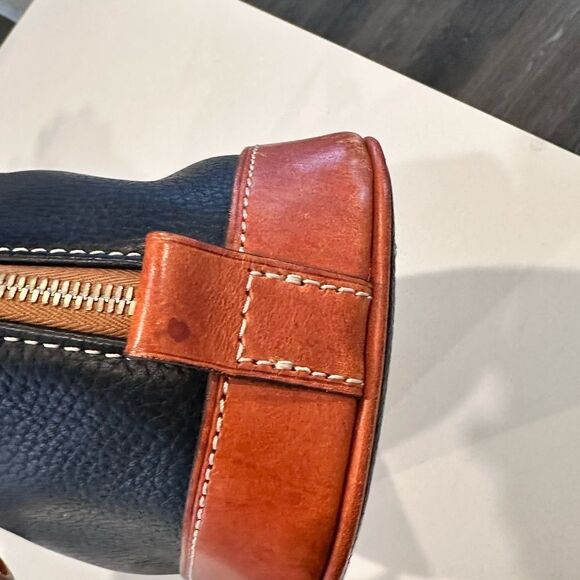 Dooney & Bourke Black and Tan Leather Satchel - Picture 5 of 16